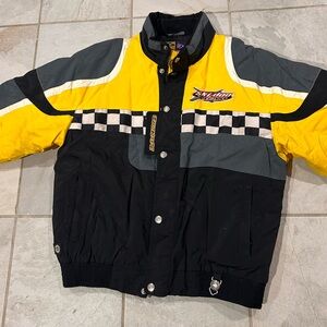 Vintage, classic, Ski-Doo Men's Racing Jacket - Black, Yellow, Gray